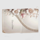 Serviette de golf avec embellissements floraux et (Horizontal)