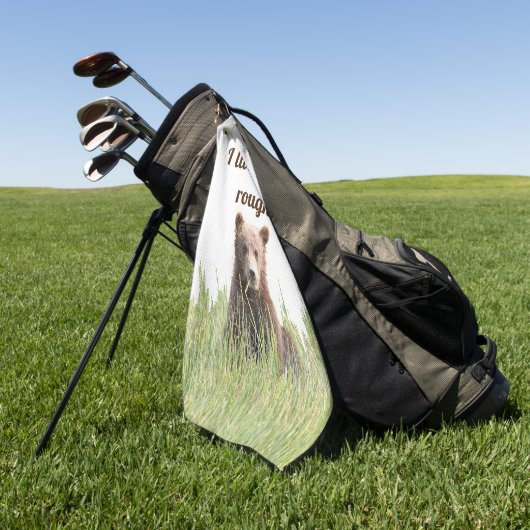Serviette de golf avec grizzli (Vert)