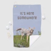 Serviette de golf avec le coyote (En situation)