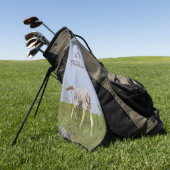 Serviette de golf avec le coyote (Vert)