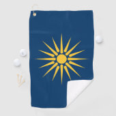 Serviette de golf avec le drapeau de Macédoine, Gr (En situation)