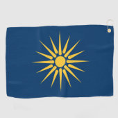 Serviette de golf avec le drapeau de Macédoine, Gr (Horizontal)