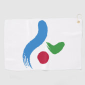 Serviette de golf avec le drapeau de Séoul, Corée (Horizontal)