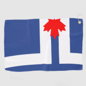 Serviette de golf avec le drapeau de Toronto, Cana (Horizontal)
