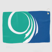 Serviette de golf avec le drapeau d'Ottawa, Canada (Horizontal)