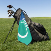 Serviette de golf avec le drapeau d'Ottawa, Canada (Vert)
