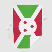 Serviette de golf avec le drapeau du Burundi (En situation)