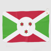 Serviette de golf avec le drapeau du Burundi (Horizontal)