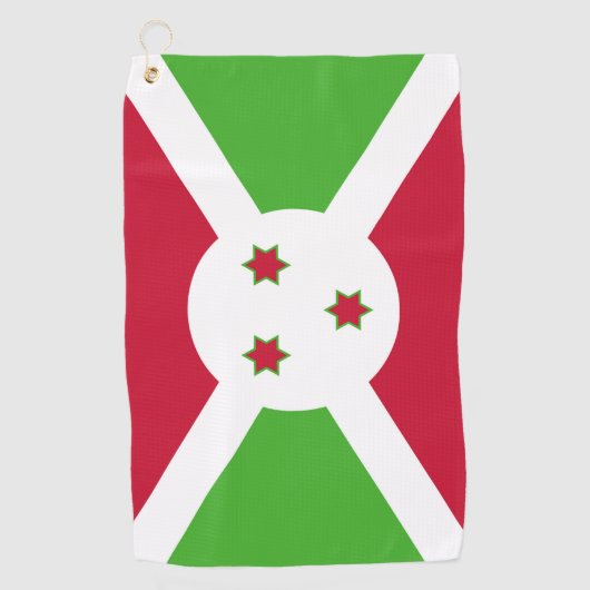 Serviette de golf avec le drapeau du Burundi (Devant)