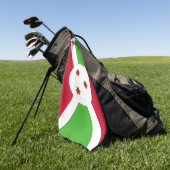 Serviette de golf avec le drapeau du Burundi (Vert)