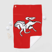 Serviette de golf avec le drapeau du comté de Kent (En situation)