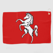 Serviette de golf avec le drapeau du comté de Kent (Horizontal)