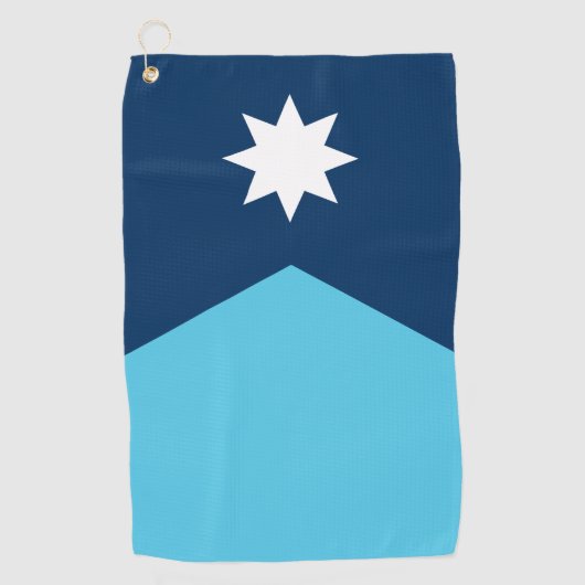 Serviette de golf avec le drapeau du Minnesota, Ét (Devant)