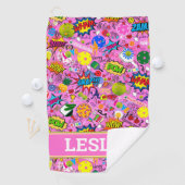 Serviette De Golf Avec le nom 😍 mélangé (En situation)