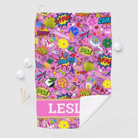 Serviette De Golf Avec le nom 😍 mélangé (En situation)