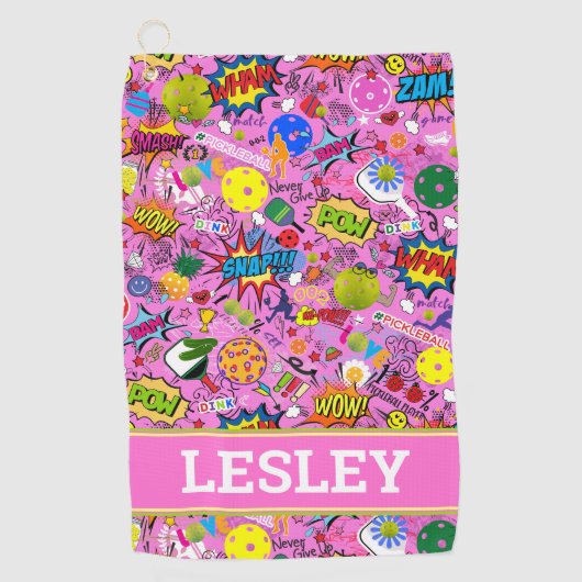 Serviette De Golf Avec le nom 😍 mélangé (Devant)