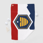 Serviette de golf avec le nouveau drapeau de l'Uta (En situation)