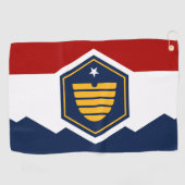 Serviette de golf avec le nouveau drapeau de l'Uta (Horizontal)