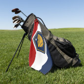 Serviette de golf avec le nouveau drapeau de l'Uta (Vert)