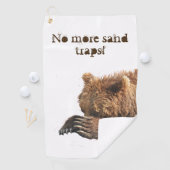 Serviette de golf avec l'ours gris (En situation)