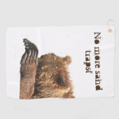 Serviette de golf avec l'ours gris (Horizontal)