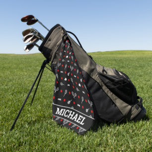 Serviette De Golf Avec son nom 🎾 tennis noir et blanc 🎾