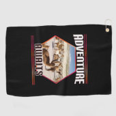 Serviette De Golf Aventure Await - Alpaca Llama Travel (Horizontal)