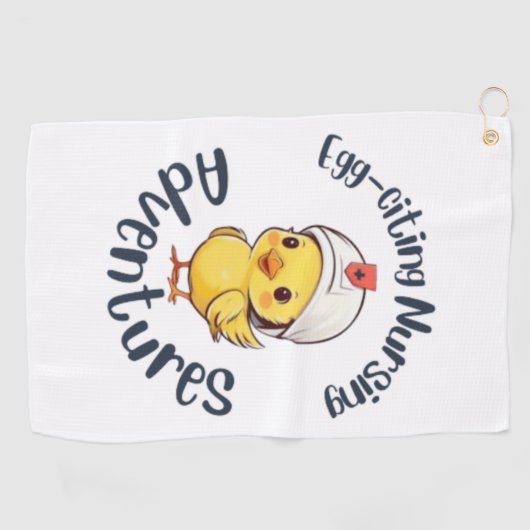 Serviette De Golf Aventures de soins infirmiers à base d'oeufs Relax (Horizontal)
