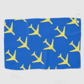 Serviette De Golf Avion à plan jaune Funky Aviation (Horizontal)
