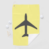 Serviette De Golf Avion pilote de plan gris Funky Aviation (En situation)