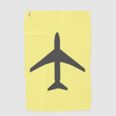 Serviette De Golf Avion pilote de plan gris Funky Aviation (Devant)