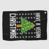 Serviette De Golf avoir des noël végétalien (Horizontal)
