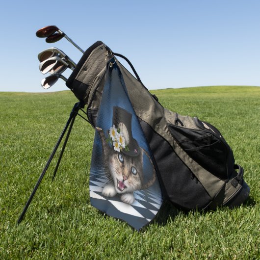 Serviette De Golf Awesome Mad Hatter Teapot Chat Conception Whimsica (Vert)