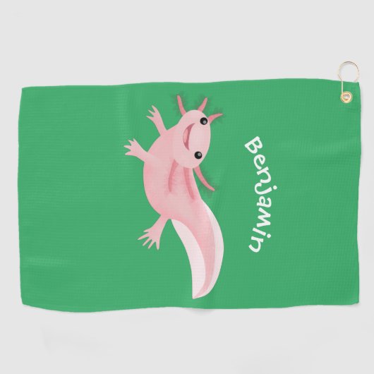 Serviette De Golf axolotl rose pâle (Horizontal)