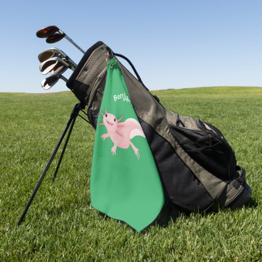 Serviette De Golf axolotl rose pâle (Vert)