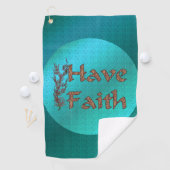 Serviette De Golf Ayez la foi Inspirationnelle     (En situation)