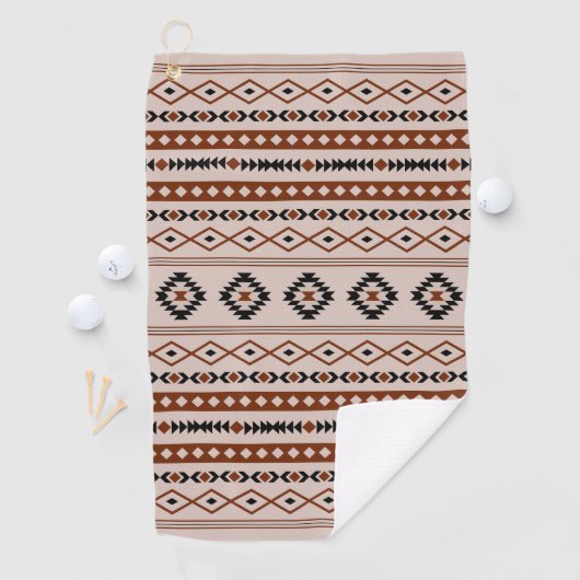 Serviette De Golf Aztec Black Browns Taupe Mixte Motifs Motif (En situation)