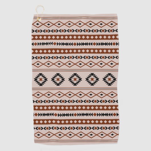 Serviette De Golf Aztec Black Browns Taupe Mixte Motifs Motif (Devant)