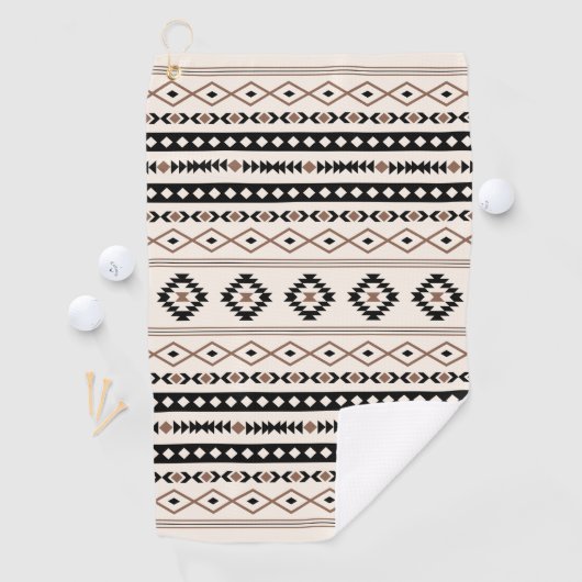 Serviette De Golf Aztec Brown Crème Noire Mixte Motifs Motif (En situation)