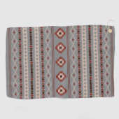 Serviette De Golf Aztec Crème rouille Brown gris Motifs mélangés Mot (Horizontal)
