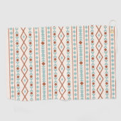 Serviette De Golf Aztec Formes Motif rouille crème Turquoise (Horizontal)
