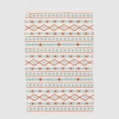 Serviette De Golf Aztec Formes Motif rouille crème Turquoise (Devant)