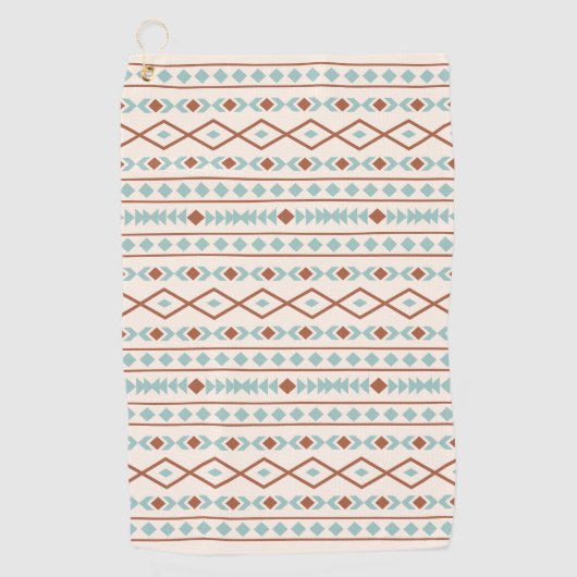 Serviette De Golf Aztec Formes Motif rouille crème Turquoise (Devant)