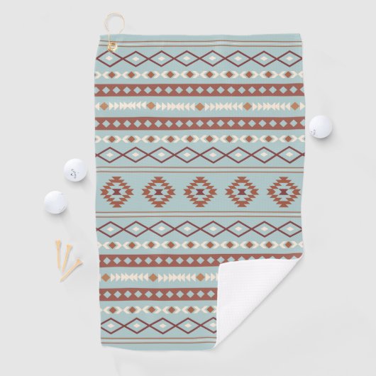 Serviette De Golf Aztec Mixte Motif Motif Rusts Crème Bleu (En situation)