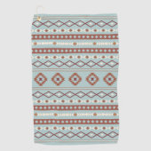 Serviette De Golf Aztec Mixte Motif Motif Rusts Crème Bleu (Devant)