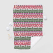 Serviette De Golf Aztec pattern, stripes. (En situation)