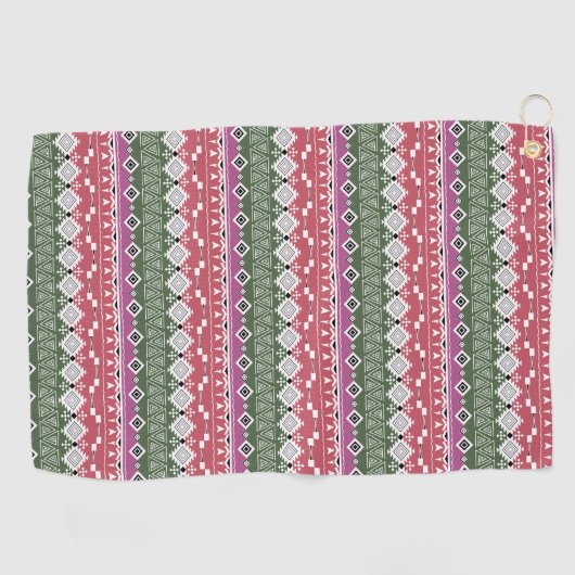 Serviette De Golf Aztec pattern, stripes. (Horizontal)