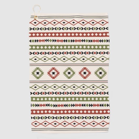 Serviette De Golf Aztec Rust Green Crème Noire Mixte Motifs Motif (Devant)