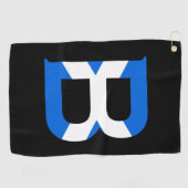 Serviette De Golf B Monogramme superposé sur Scottish Flag gtcn (Horizontal)