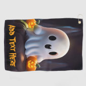 Serviette De Golf Baby Ghost Déplaisant mignon caractère Halloween (Horizontal)